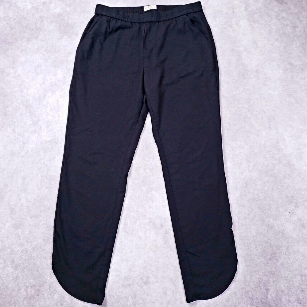 Marine Layer Pants Womens Size Medium Black Re-Spun Allison Pull On Dolphin Hem